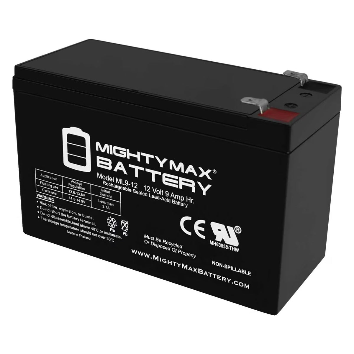 12V 9Ah SLA Battery Replacement T1403