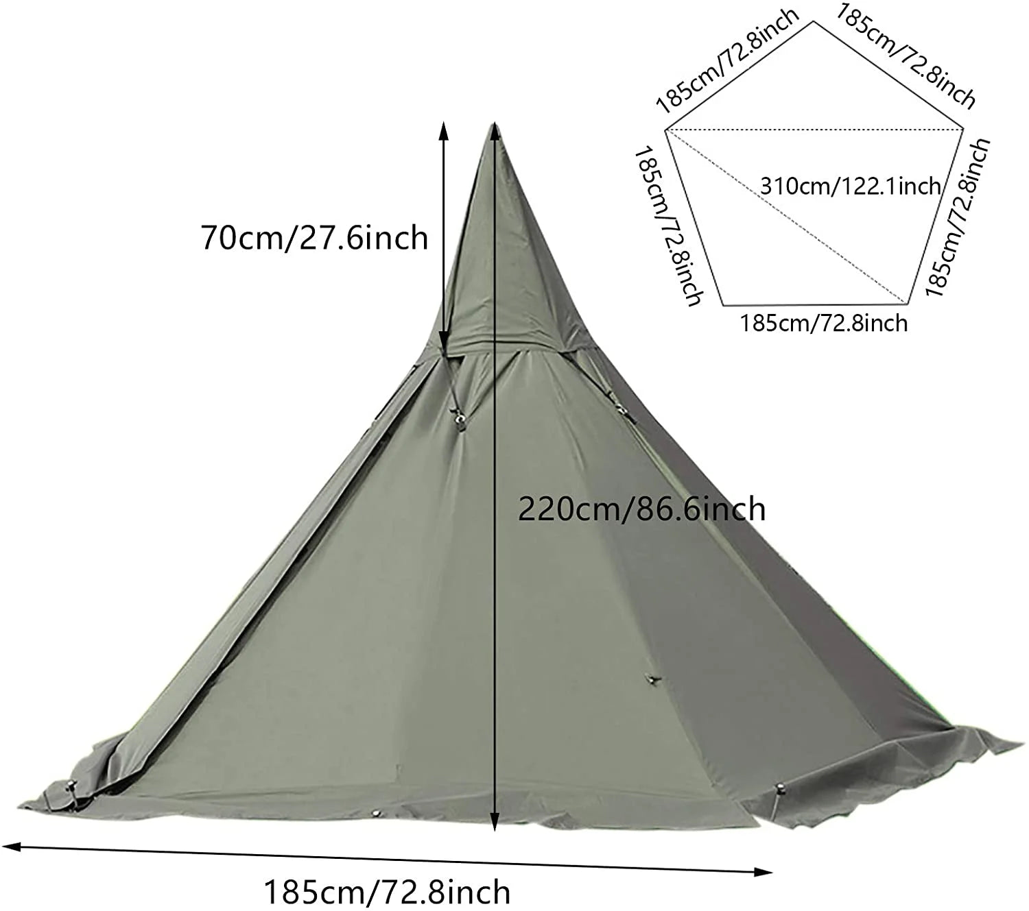 Waterproof 4 Season 2 Doors Tent G3736
