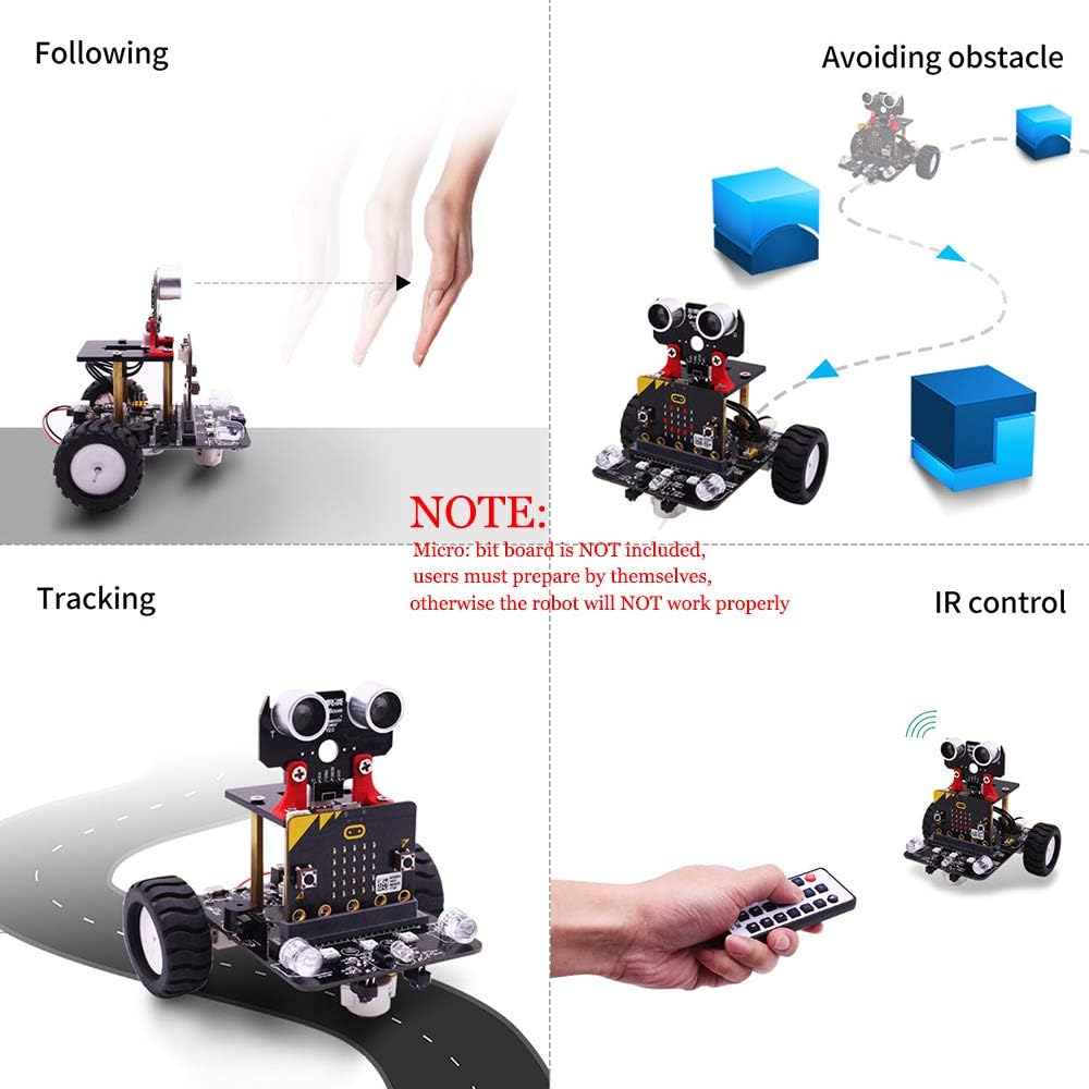 Smart Robot Car with IR and APP for Micro:bit V2/V1.5 I89911