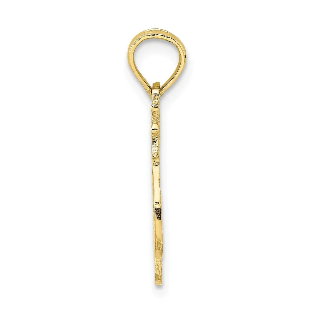 10k Gold Number 1 Wife Pendant Necklace 20.2x15.8mm .6 Grams Q279442