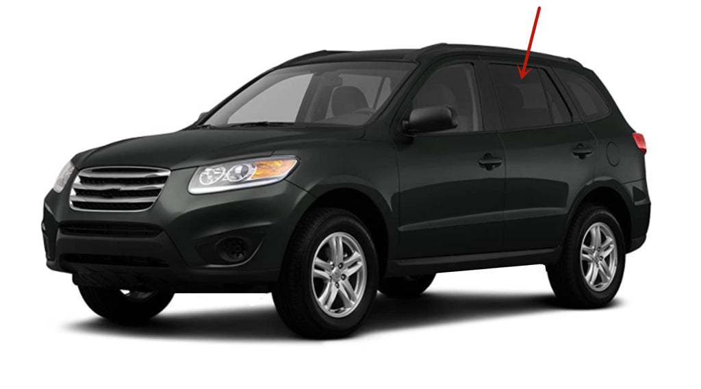 Left Side Rear Door Window Glass Compatible with Hyundai Santa Fe 2007-2012 I117