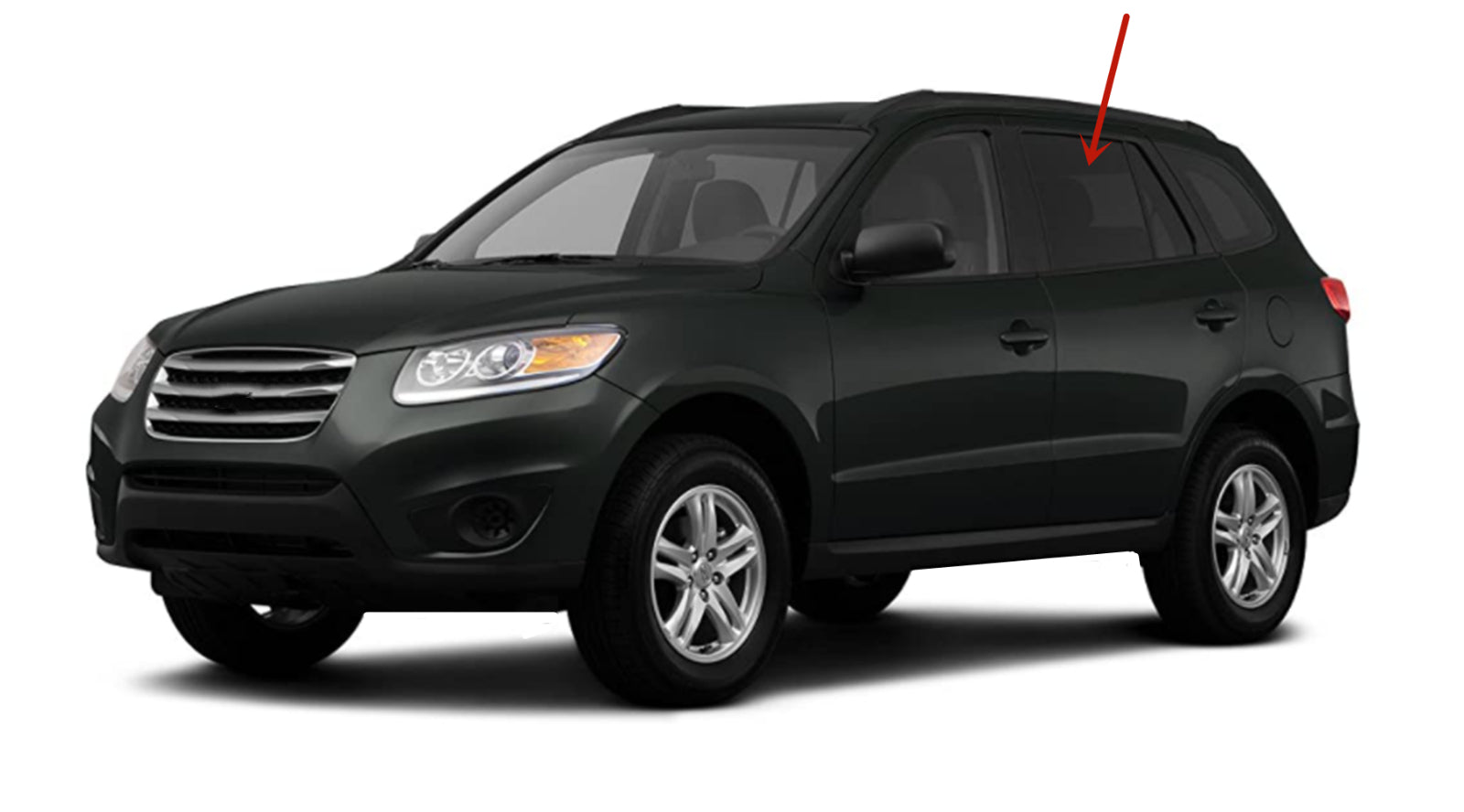 Left Side Rear Door Window Glass Compatible with Hyundai Santa Fe 2007-2012 I117