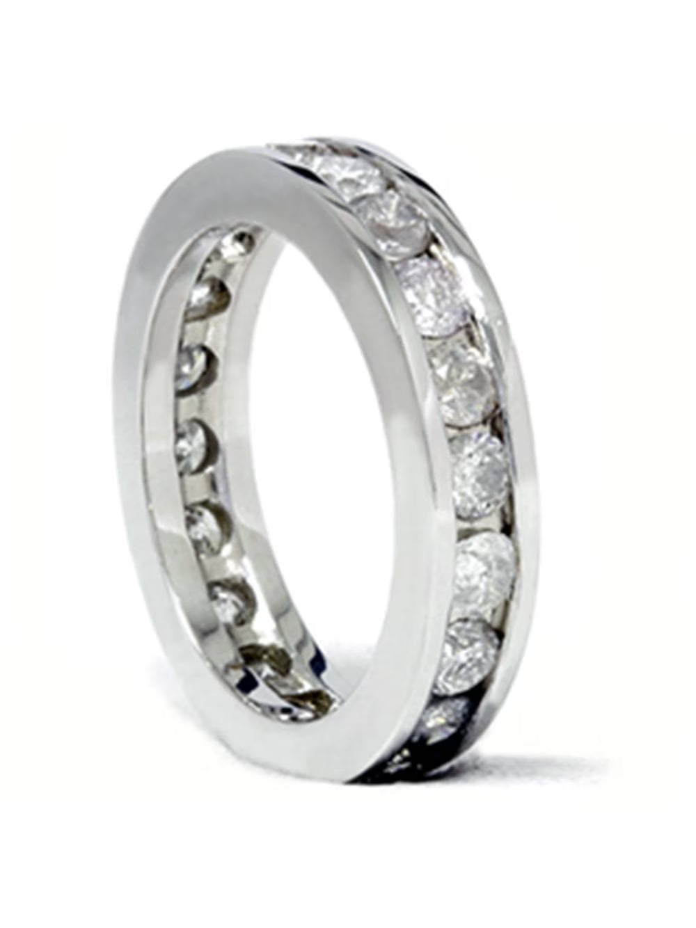 14K White Gold Diamond Eternity Ring E747