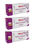 Heavyweight Plastic Fork, White, 500-count 3PK H283