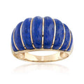 Carved Lapis Shrimp Ring in 14kt Yellow Gold. Size 7 O859240