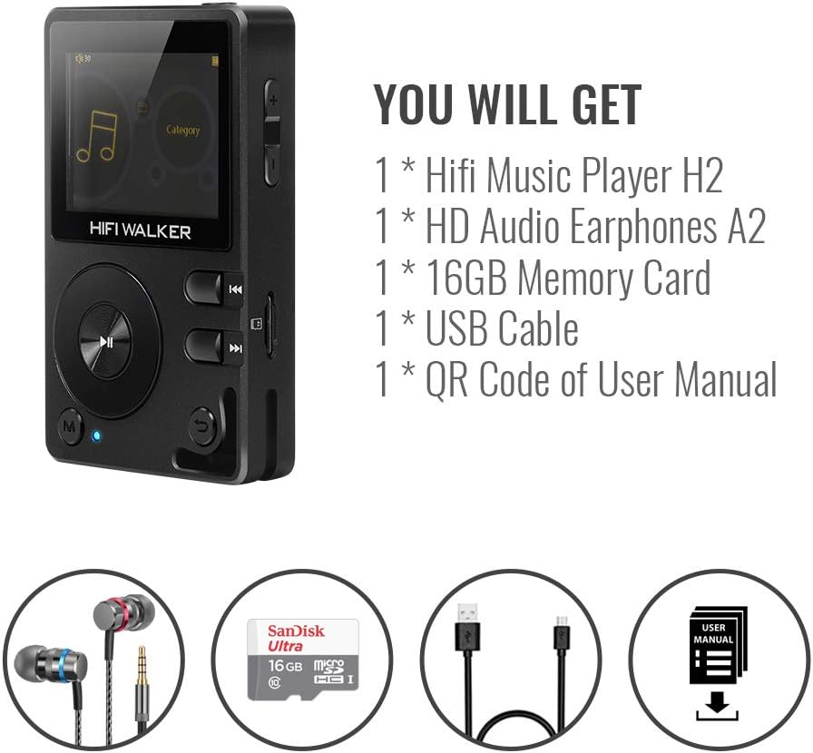 Pack of 2 Bluetooth MP3 Player with HD Earphones Q50688