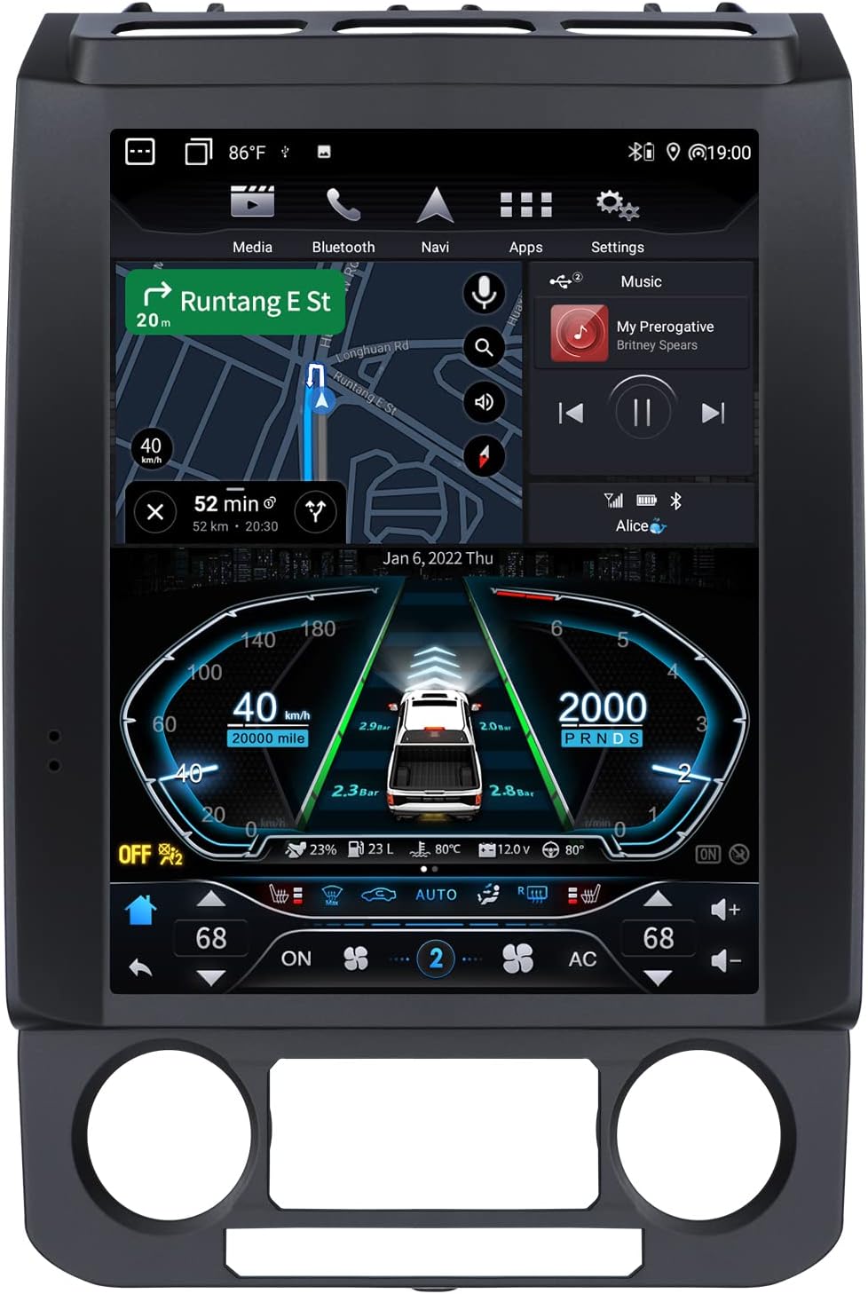 Car Radio Stereo with Wireless Carplay Bluetooth N587