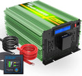 24V Pure Sine Wave Power Inverter 3500W DC to AC 110V 120V 4 AC Outlets with LCD Display and Remote Controller F421