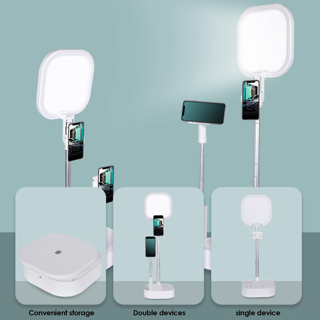Rechargeable Wireless Foldable Phone Stand with LED Light, Pack of 2 L297