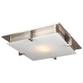 Satin Nickel 2 Light Flush Mount V938