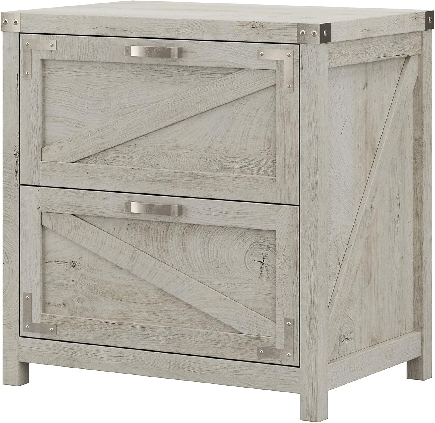 Cottage White 2 Drawer Lateral File Cabinet F972