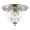 Brushed Nickel Three Light Ceiling Flush Mount W612834