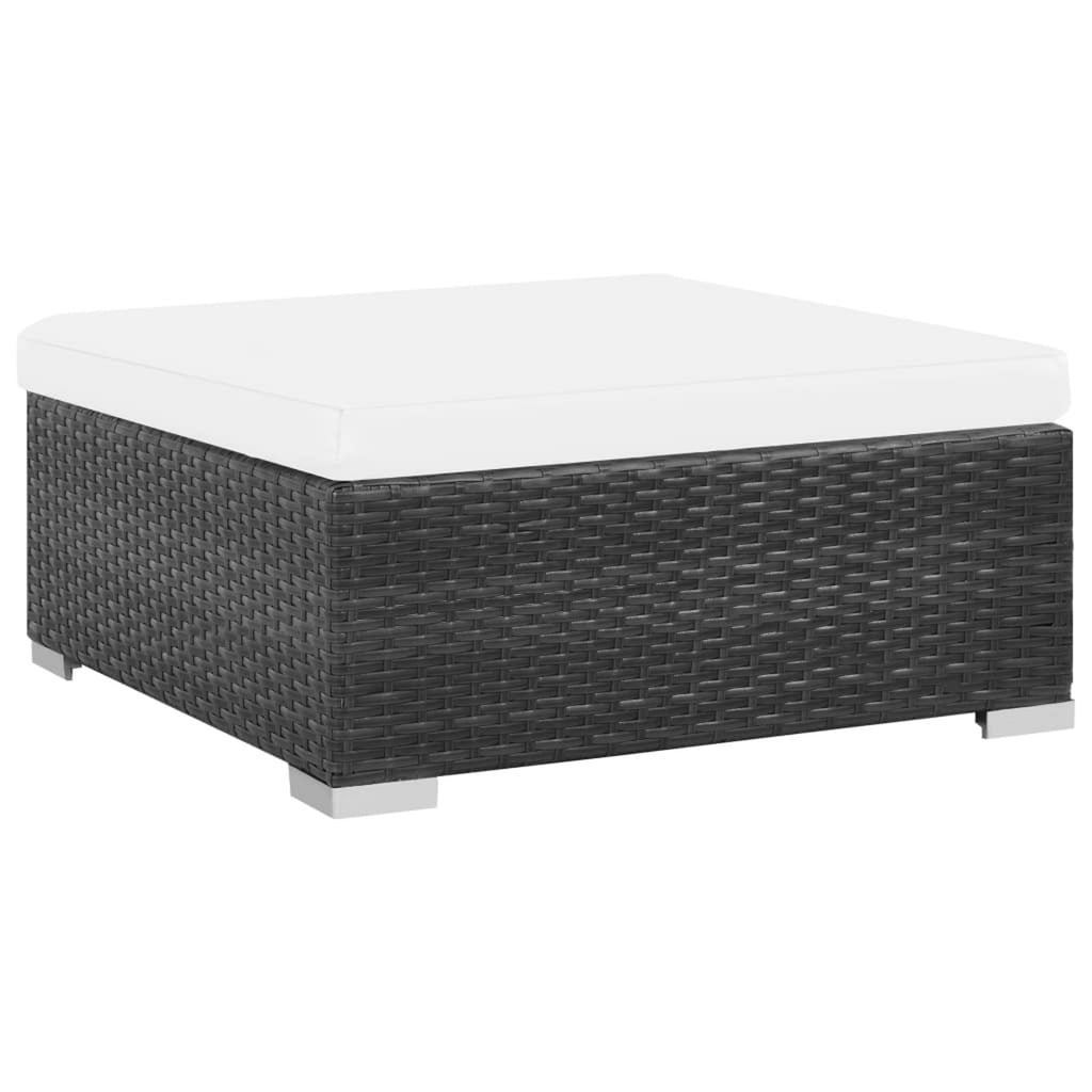 6 Piece White Cushioned Poly Rattan Patio Conversation Set F544