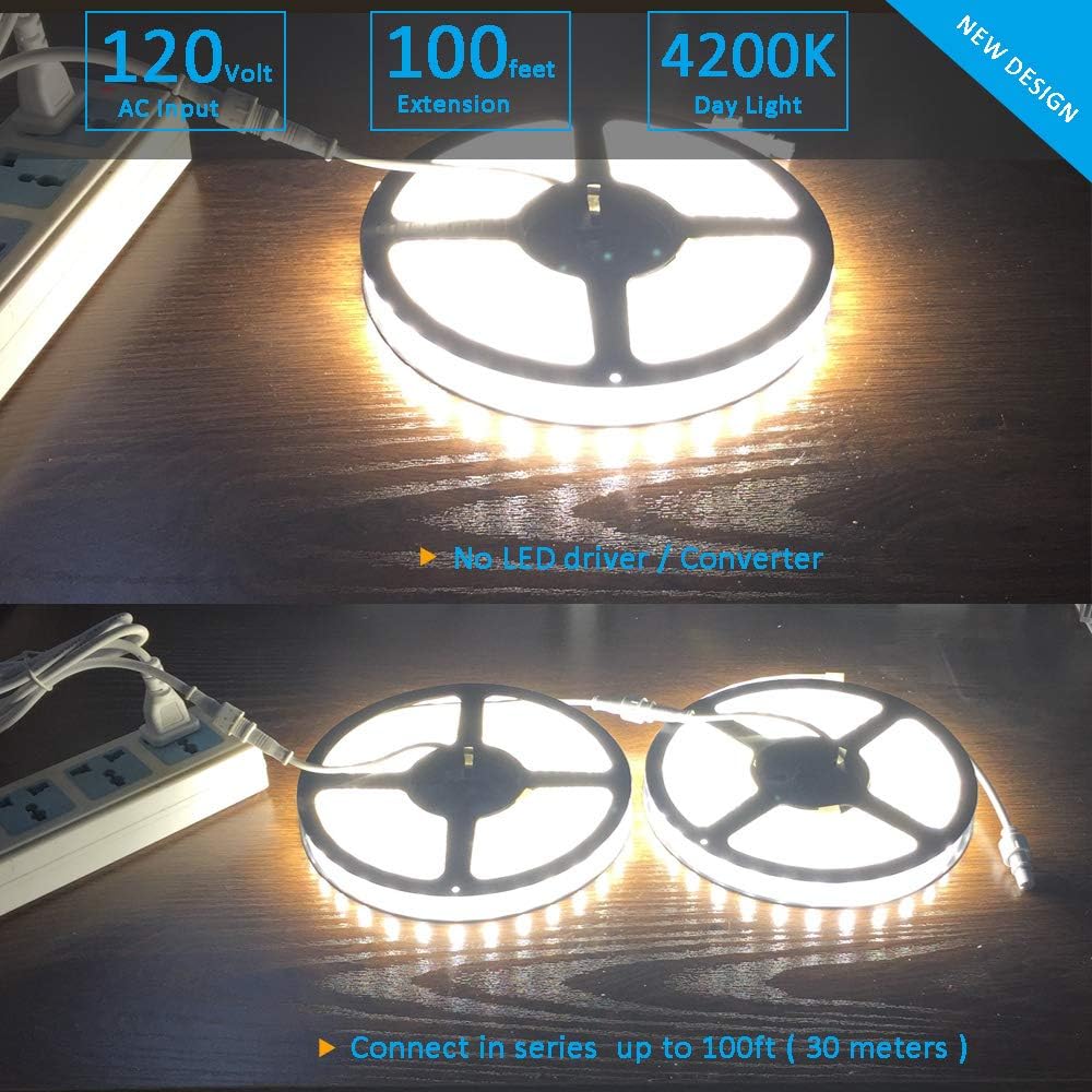 Dimmable LED Strip Lights 16.4ft Under Cabinet Light I5340