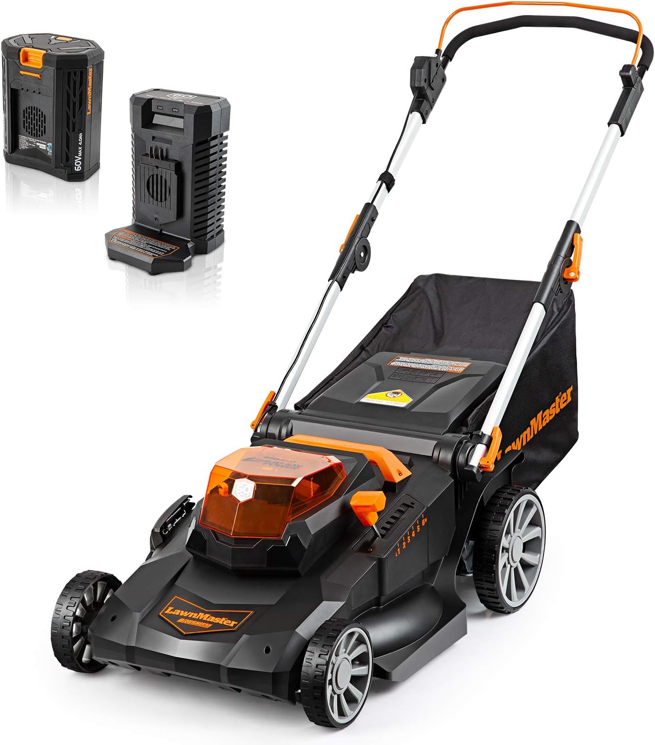Cordless 21-Inch Brushless Push Lawn Mower 60V Max with 4.0Ah Battery & Fast Charger Z471