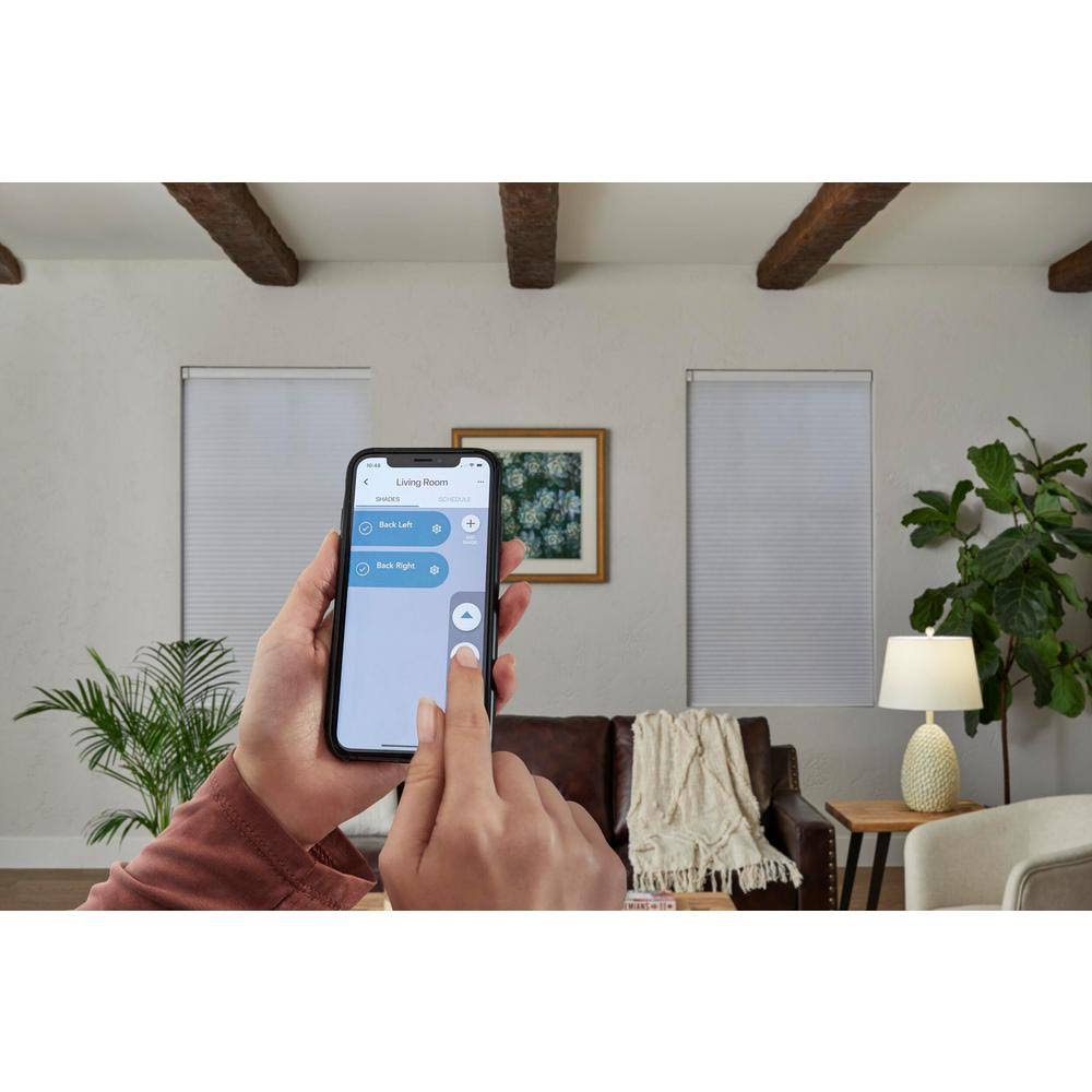 White Cordless Blackout Motorized Cellular Shade K478