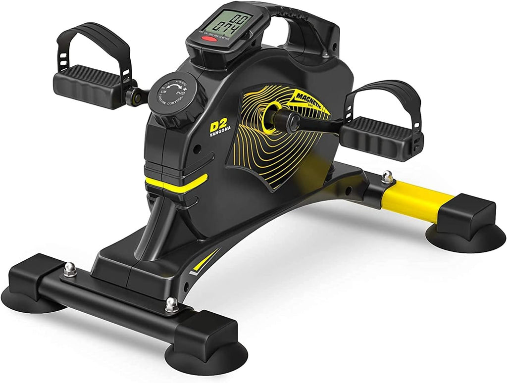 Under Desk Bike Pedal Exerciser Magnetic Mini Exercise Bike Stationary Cycle with Carpet C1573