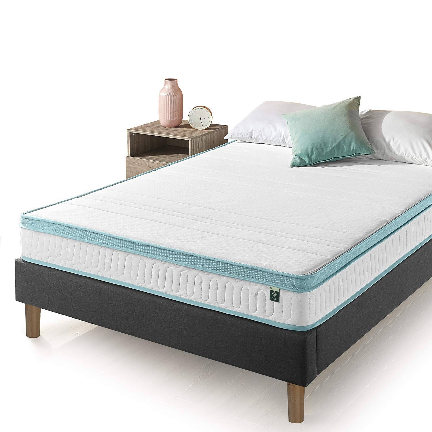 King Mint Green Memory Foam Hybrid Spring Mattress O32740