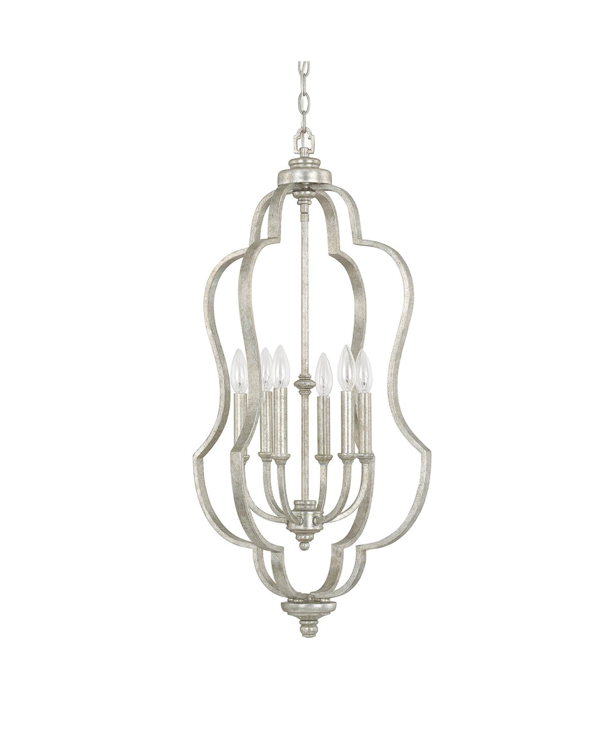 Antique Silver 6 Light Foyer E908