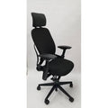 Black Fabric Chair with Headrest T952950