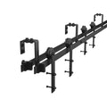 Black Bypass Sliding Barn Hardware Track Kit for Double Wood Doors T430021