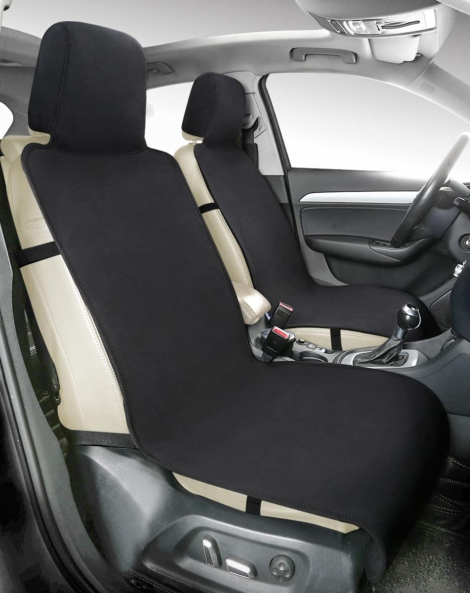 Waterproof Neoprene Car Seat Cover 2PCS Front, Universal Non-Slip Bucket Seat Protector Z3938