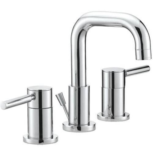 Polished Chrome Double Handle Widespread Faucet with Pop Up Drain B1907