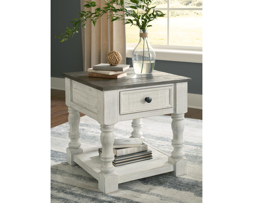 White/Gray End Table S72905