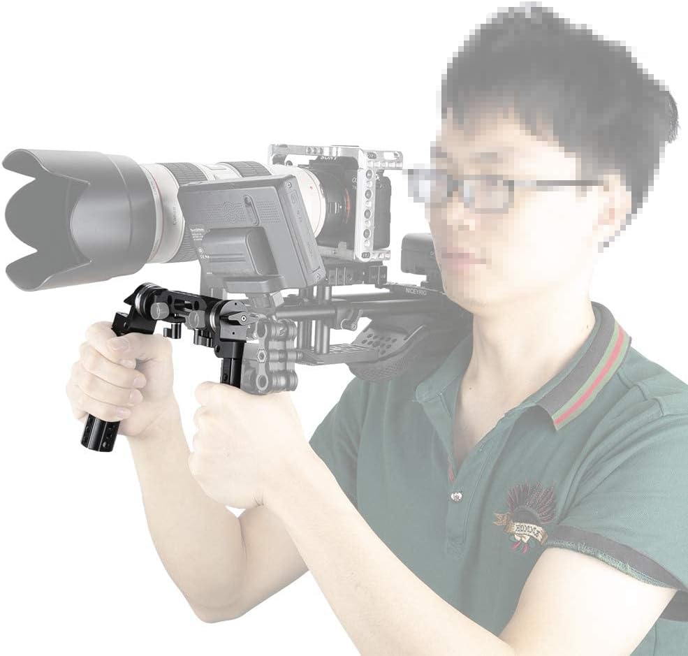 15mm Shoulder Rig Handle Kit Rosette Mount Grips for DSLR Camera Cinema Camcorder F80632