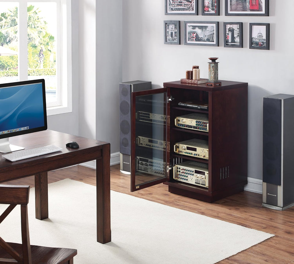 Dark Espresso Audio Video Component Cabinet C5163