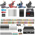 Tattoo Kit 4 Pro Machine Guns 54 Inks Power Supply Foot Pedal Needles Grips Tips Carry Case K718378