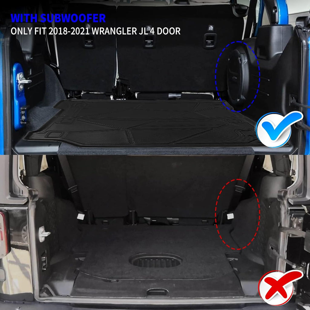 Rear Trunk Mat Cargo Liner TPE All-Weather 4 Door Pack of 2 Q6389