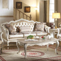 Rose Gold Pearl White Sofa with 3 Pillows V866