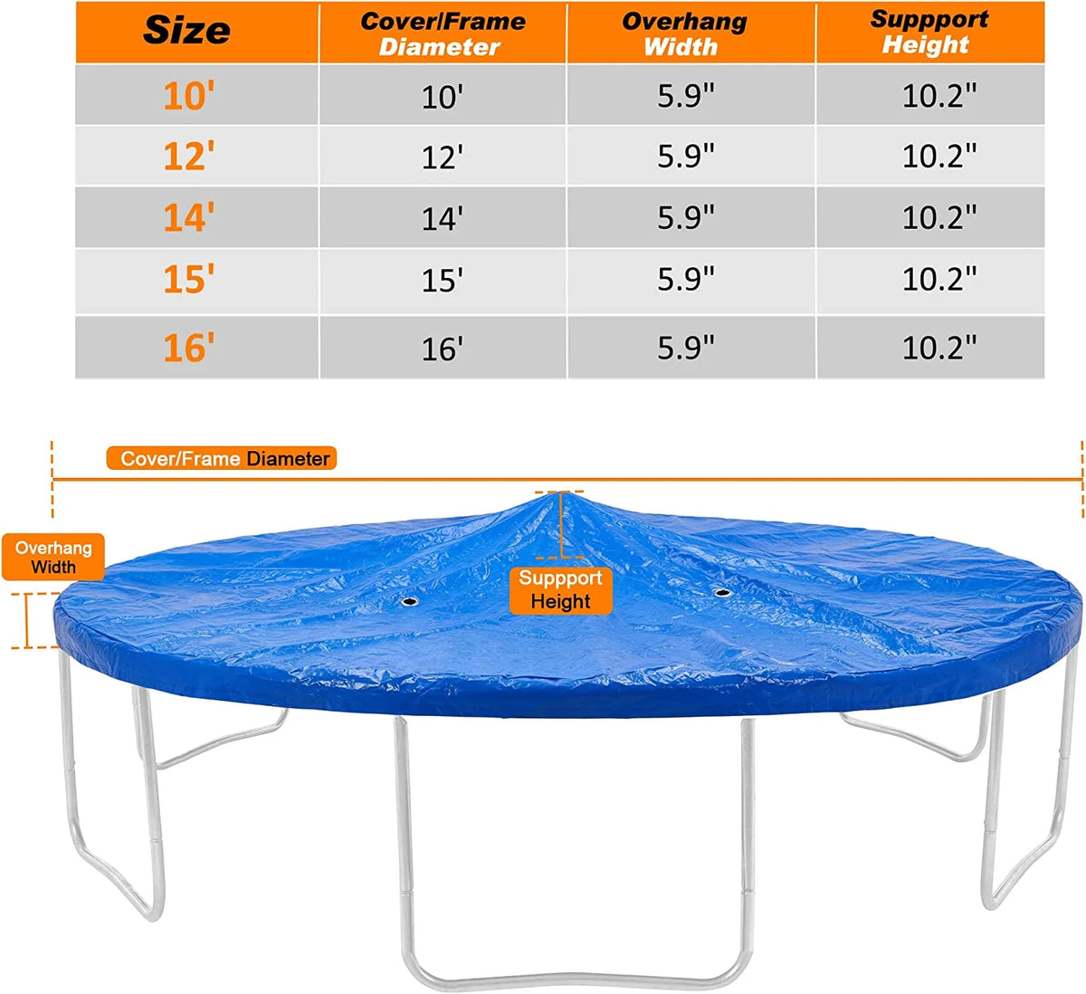 10 Foot Trampoline Winter Cover I6252