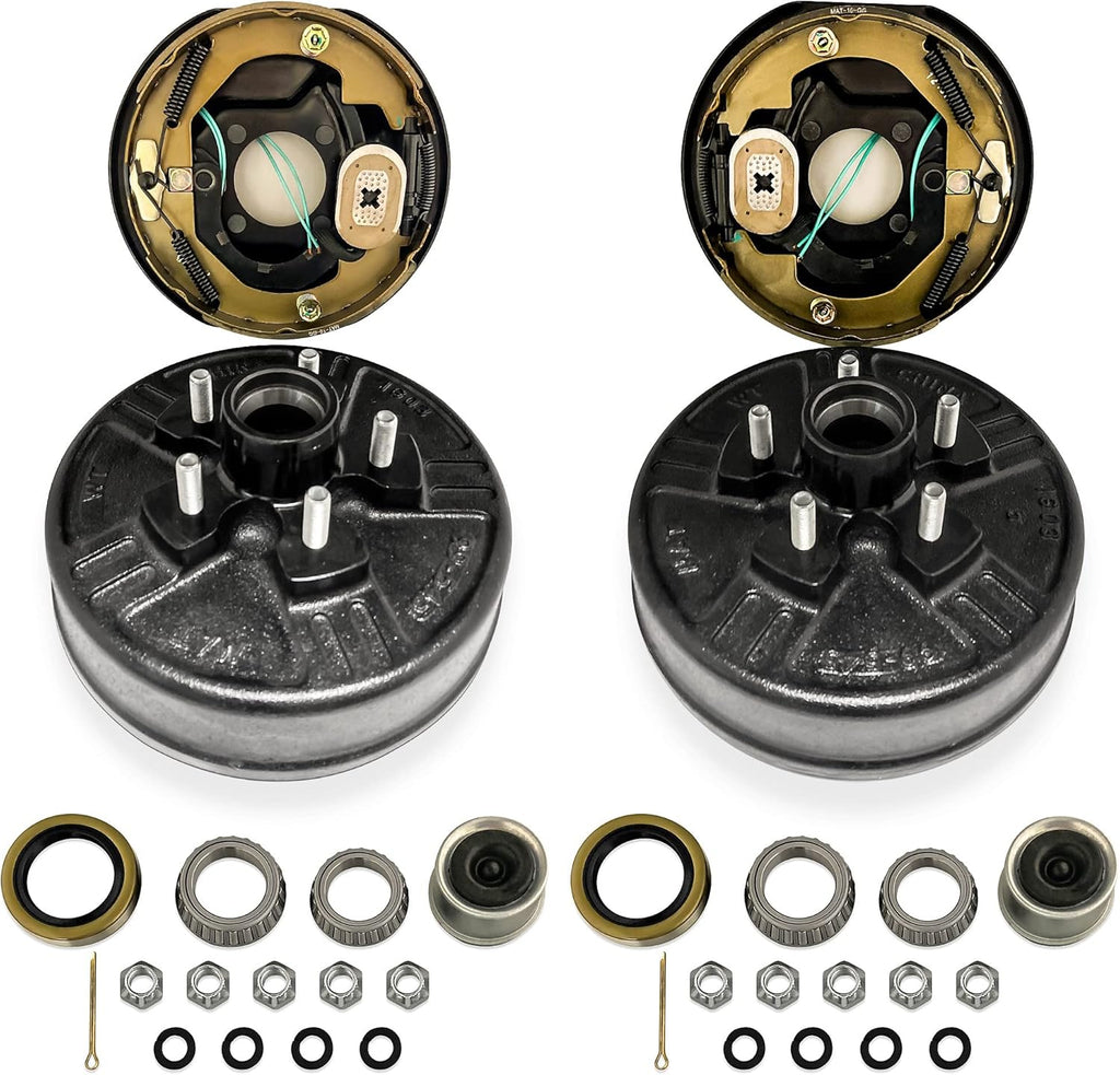 10 Inch Electric Trailer Brake Kit 3500lb Axle 5 on 4.5 Drum W64076