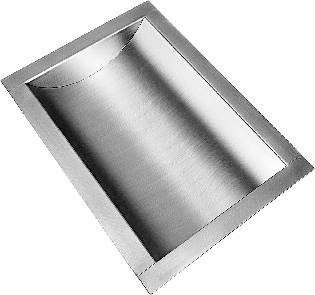 304 Stainless Steel Drop-in Tray 16" Deep x 10" Wide x 1.6" High Brushed Finish O136435