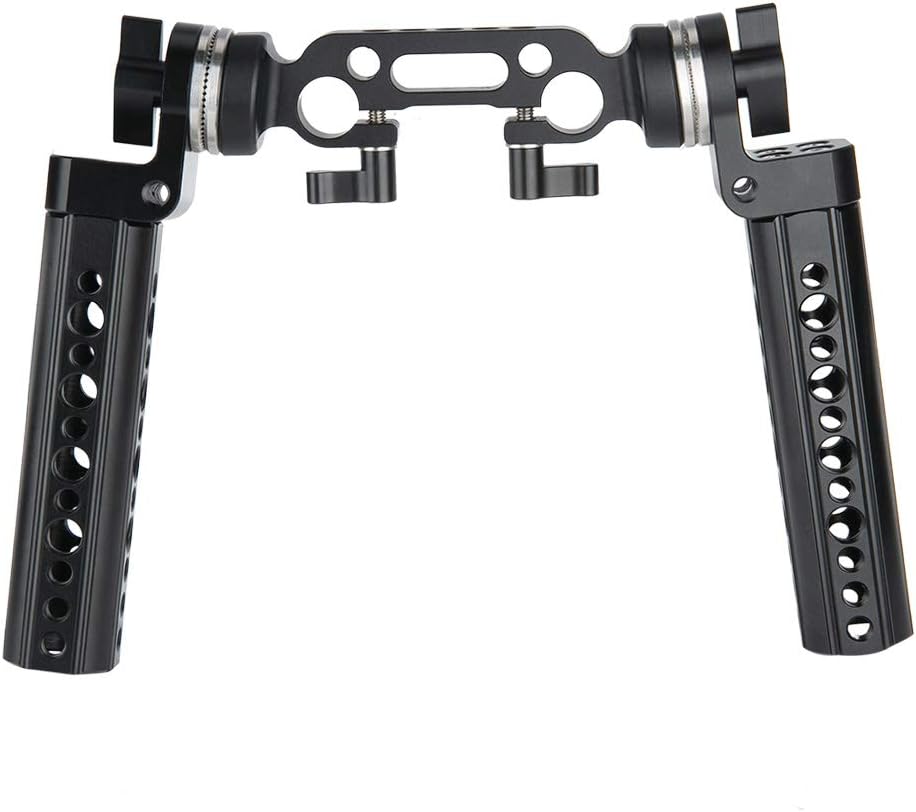 15mm Shoulder Rig Handle Kit Rosette Mount Grips for DSLR Camera Cinema Camcorder F80632