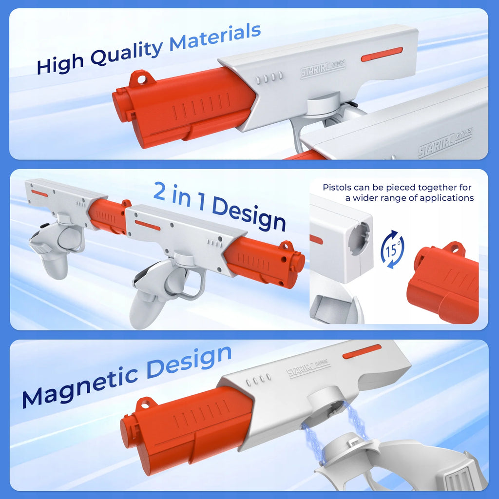 Orange & White Gun Stock for Meta Quest 3 J638