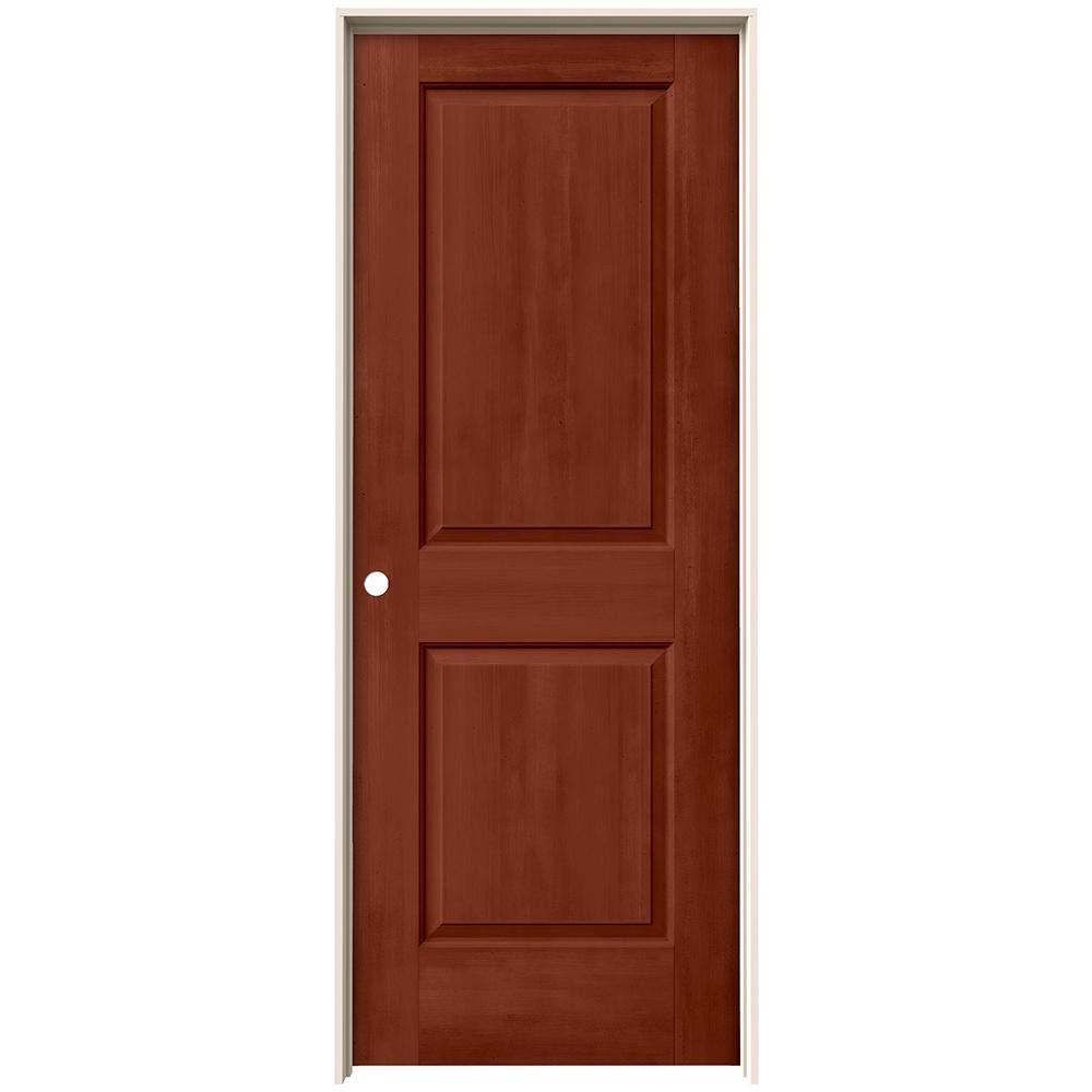 28 in. x 80 in. Brown Molded Composite MDF Single Prehung Interior Door M221797