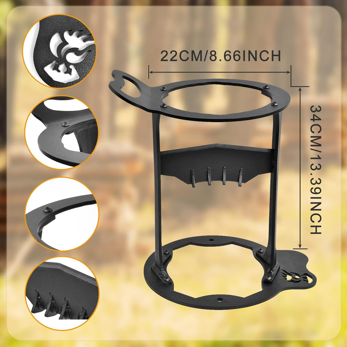 Manual Wood Splitter with High-Carbon Steel Stand X81478