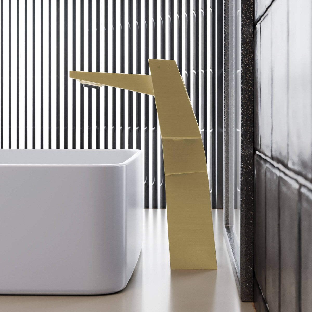Brushed Gold Single Handle Bathroom Faucet H454