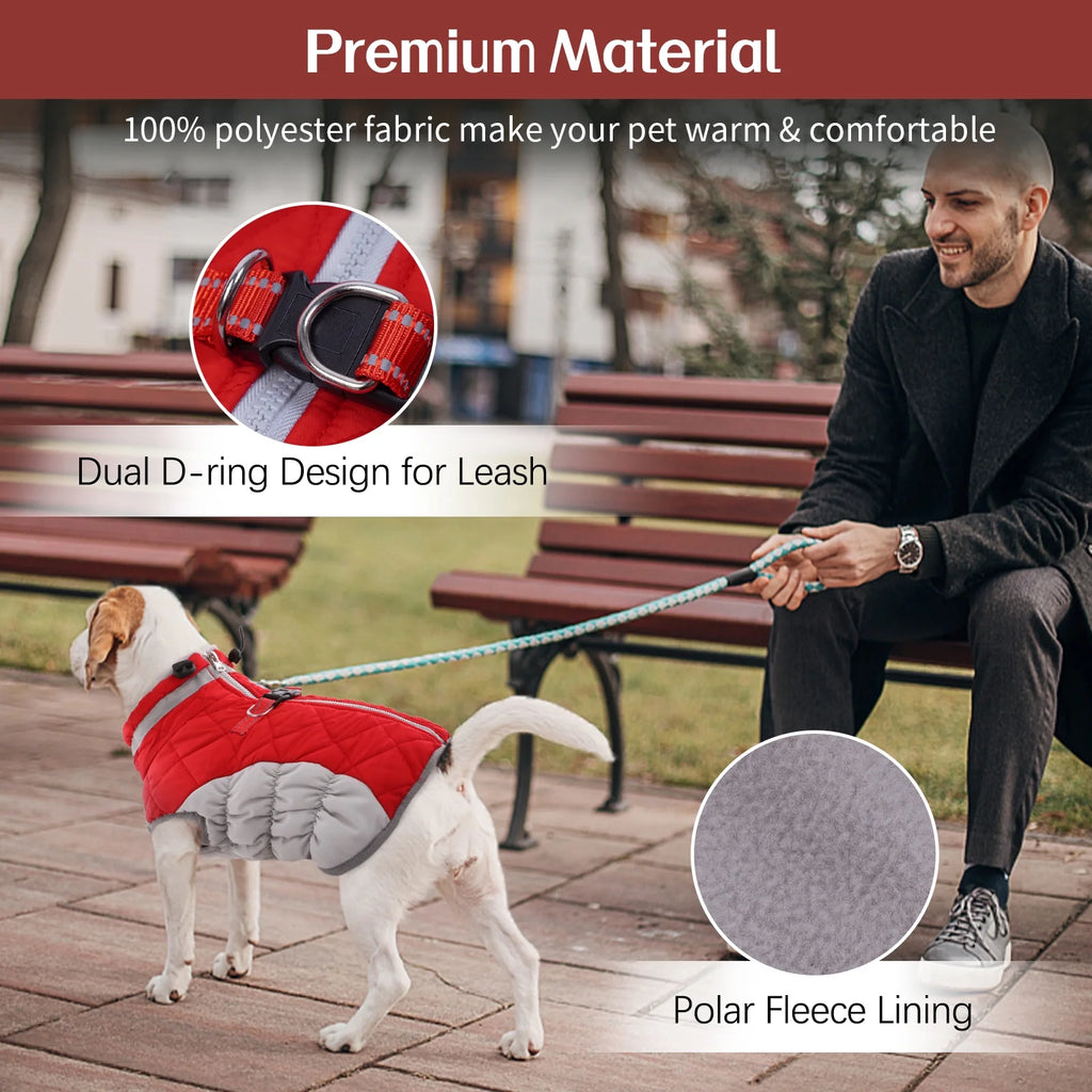 Red Reflective Dog Winter Coat P180
