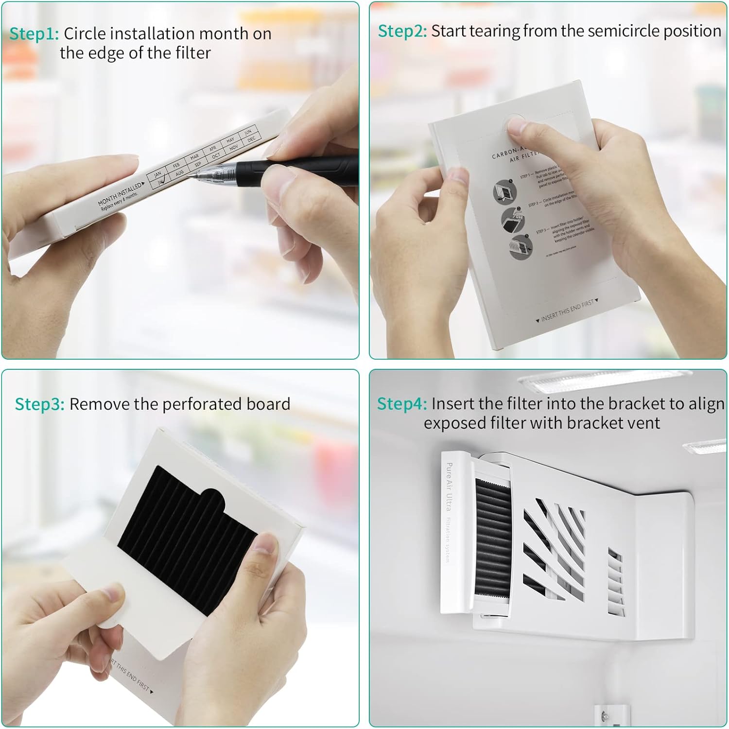 Carbon Activated Refrigerator Air Filter 6 Pack H41552