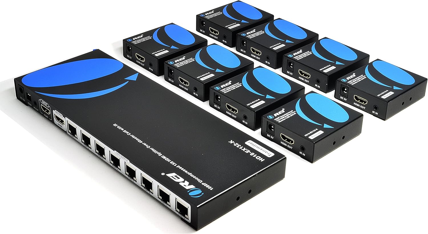 1x8 HDMI Extender Splitter over Single CAT5e/6/7 Cable, 400 Ft P31938