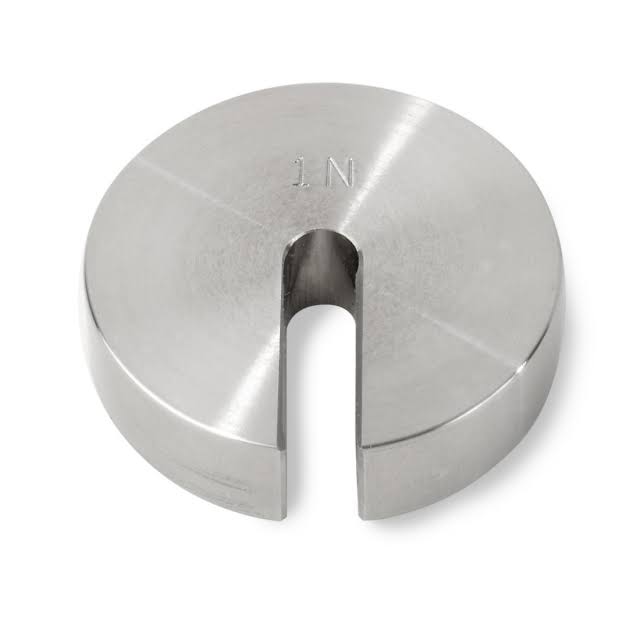 Class 7 Stainless Steel Slotted 1 N Weight with Certificate Y2836