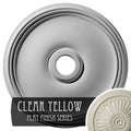 24x22OD x 3 5/8x22ID x 1 3/4x22P Hand-Painted Clear Yellow Ceiling Medallion G15130