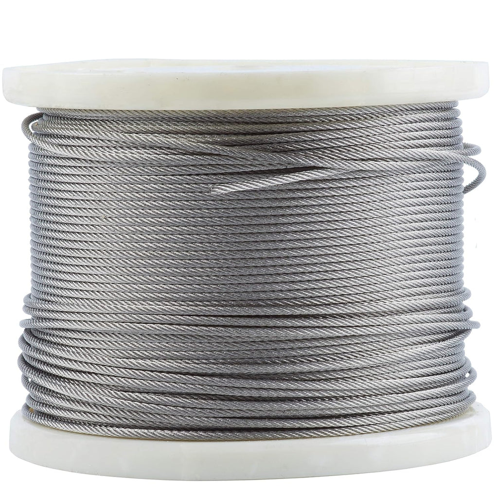 1/8 inch T316 Stainless Steel Wire Rope for Cable Railing, Marine Grade, 500FT, Pack of 2 M4624