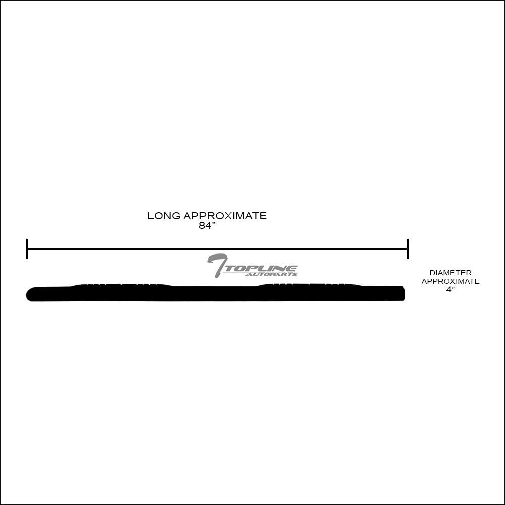 4" Oval Polished Stainless Steel Side Step Nerf Bars Rail Running Boards H594154