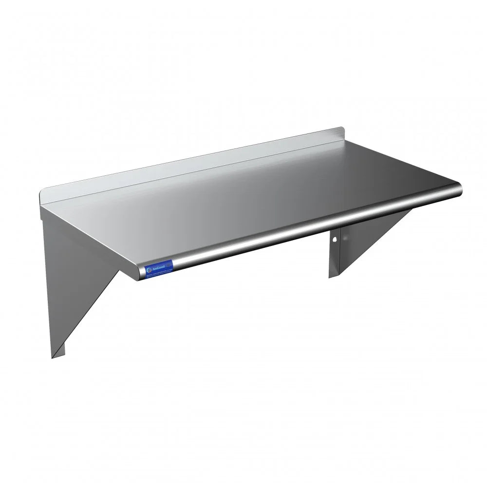 24" Long x 10" Deep Stainless Steel Wall Shelf M712