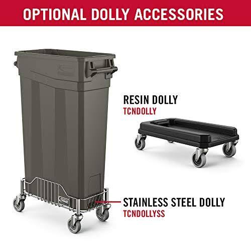 Slim Trash Can, 23 Gal., Green Q4041